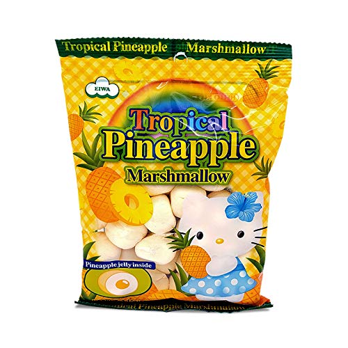 Eiwa Hello Kitty Jelly Marshmallow - Strawberry, Mango, Pineapple - 3-Pack( 3.1-Ounce, Total 9.3) - Japanese Style Marshmallows.