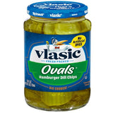 Vlasic Ovals Hamburger Dill Pickle Chips, Keto Friendly, 24 FL OZ