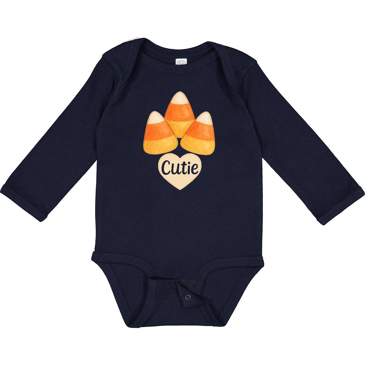 inktastic Candy Corn Cute Long Sleeve Creeper Newborn Navy 46d33