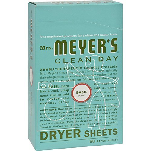 Mrs Meyer's Clean Day Dryer Sheet, 80 Count