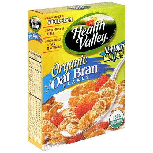 Health Valley Flakes, Oat Bran, 11-Ounce Boxes (Pack of 6)