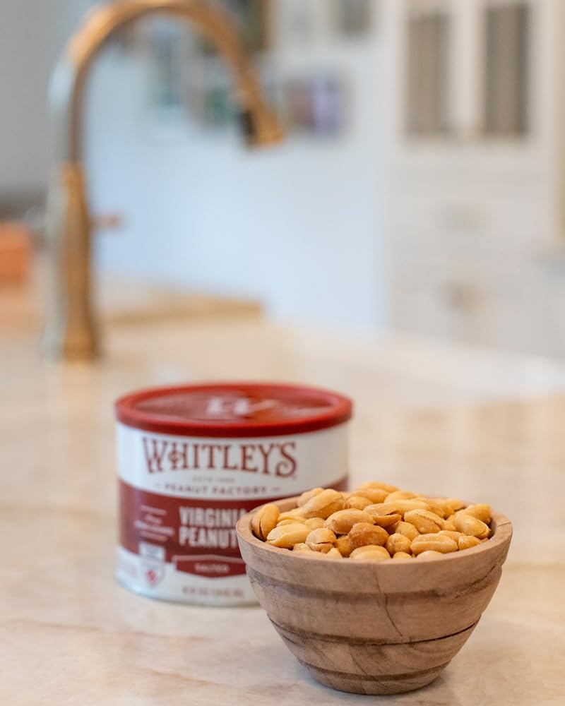 Whitley’s Salted Virginia Peanuts - Super Extra Large 'Home Cooked' Virginia Peanuts (40 Ounce Tin)