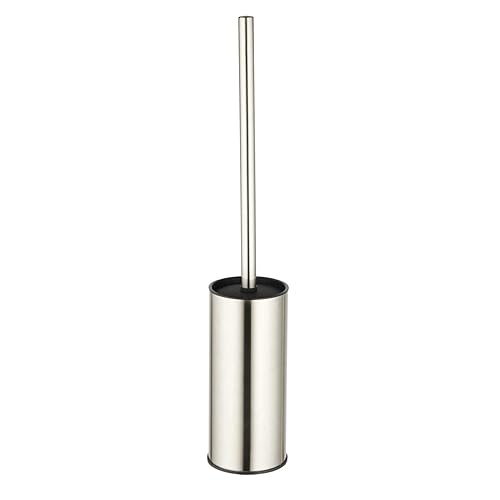 BGL Toilet Brush Holder Brushed Nickel, Stainless Steel 304 Brushed Nickel Round Freestanding Toilet Bowl Brush and Holder for Bathroom