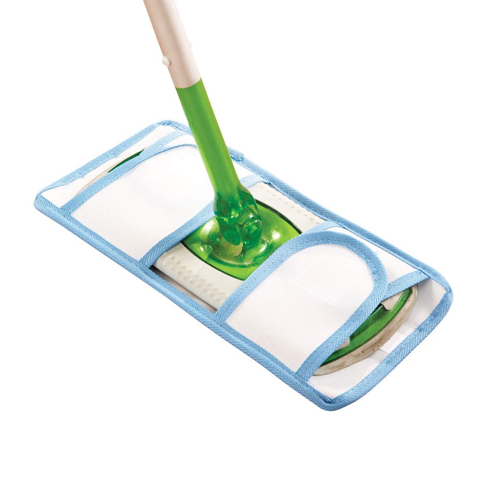 Collections Etc Reusable Mop Cleaning Pads, Cleaning Products for Hard-Surfaced Floors - Set Of 2, Machine Washable
