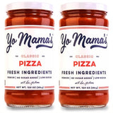 Yo Mama's Foods Keto Classic Pizza Sauce - Pack of (2) - Vegan, No Sugar Added, Low Carb, Low Sodium, Gluten Free, Paleo, and Made with Fresh Non-GMO