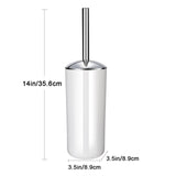 Toilet Brush and Holder Set of 2 | Great Value 2-Pack for Multiple Bathrooms | Sturdy Reinforced Handle for Durability | Discreet Enclosed Caddy |
