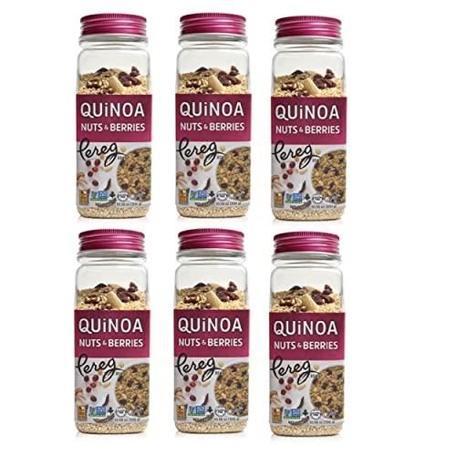 Pereg Quinoa with Nuts & Berries (10.58 Oz x 6 Pack) | Quinoa Grains | Vegan, Non-GMO, Gluten-Free & Kosher Certified | Protein-Packed Whole Grain