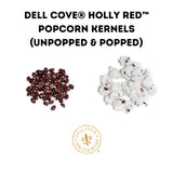 Holly Red Popcorn Kernels - Dell Cove Spices - Unique Christmas Holiday Popcorn Gift for Gourmet Popcorn Lovers - X-Mas Movie Night Unpopped Kernels