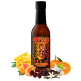 Hellfire Hot Sauce Ritual Habitual - Fruit-Based Gourmet Hot Sauce With Tropical Flavors and Curry, 5 oz.