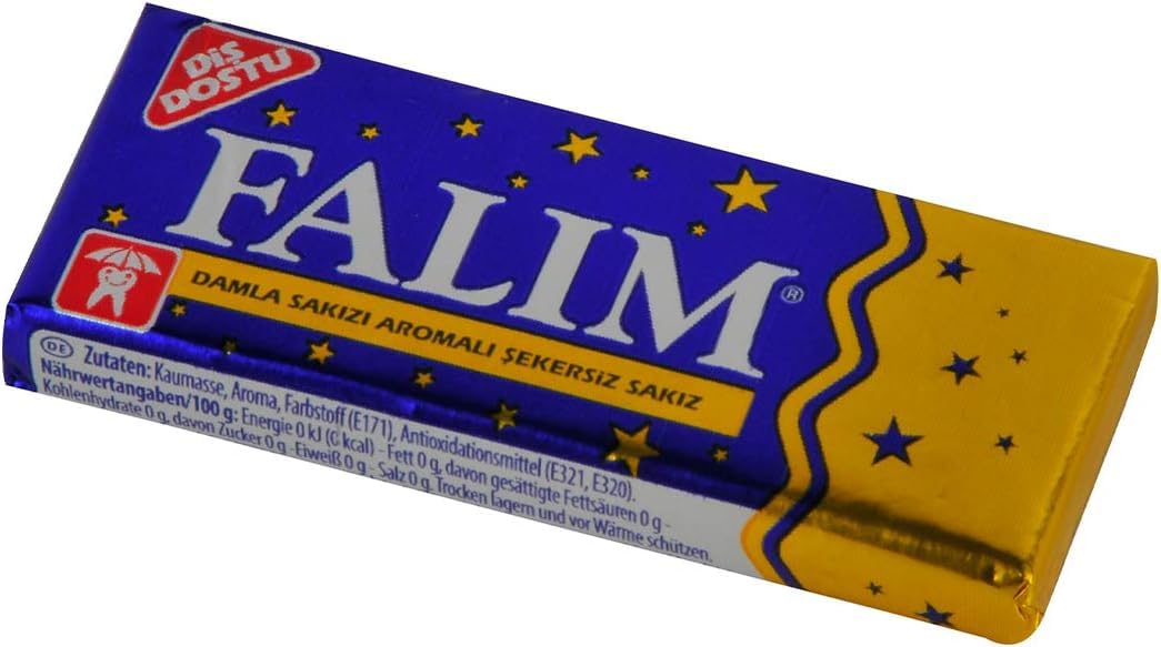 Sugarless Falim Plain Gum (20 Pack (100 Pieces)) by Falim
