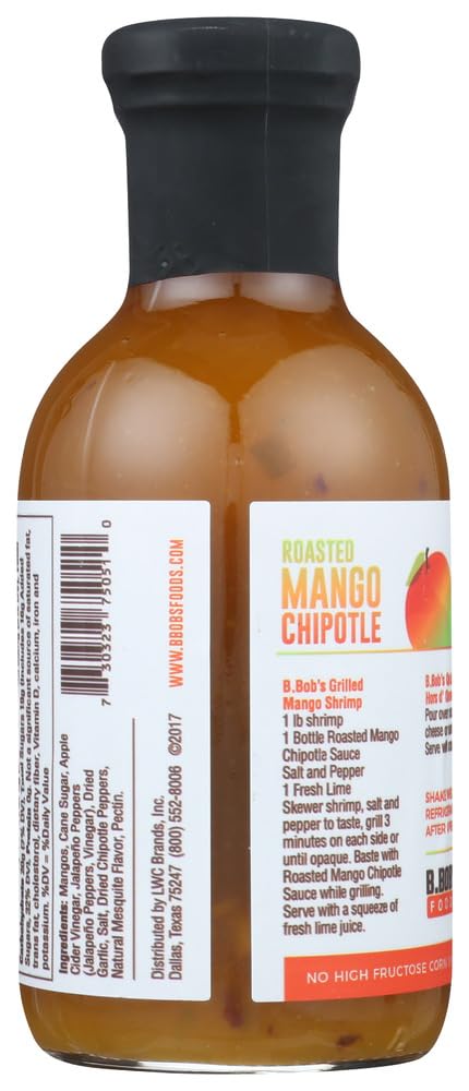 Bronco Bob's Roasted Mango Chipotle Sauce, 15.5 OZ (Pack of 6)