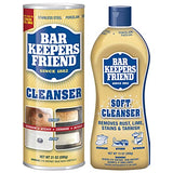 Bar Keepers Friend Bundle Soft Cleanser 13 Oz & Cleanser Powder 21 Oz