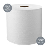 Kimberly-Clark 11090 White Kleenex Hard Roll Towel, 8" W x 600' L (Pack of 6)