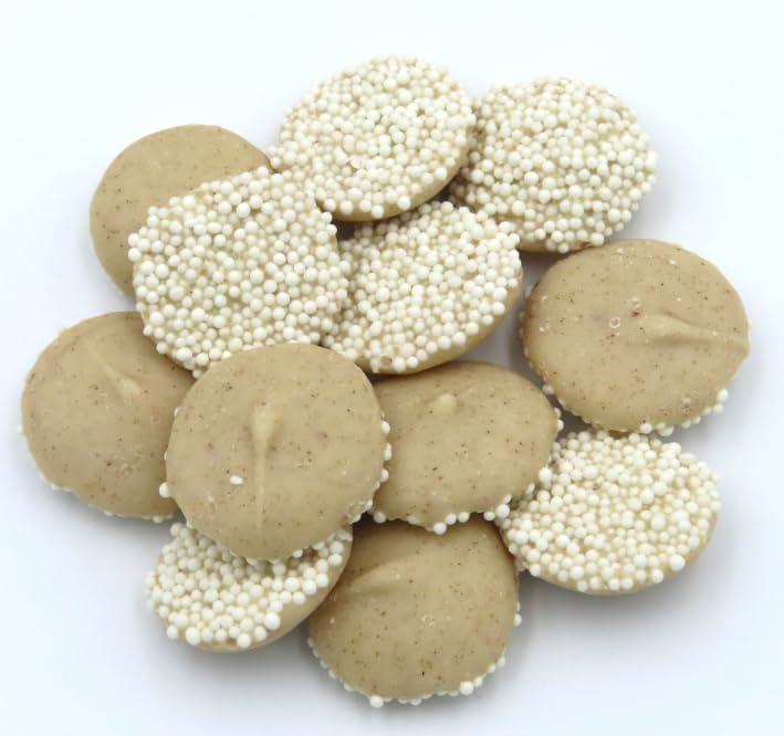 Mother Bears Candy Pumpkin Roll Nonpareils, White Sprinkles, 1 Pound