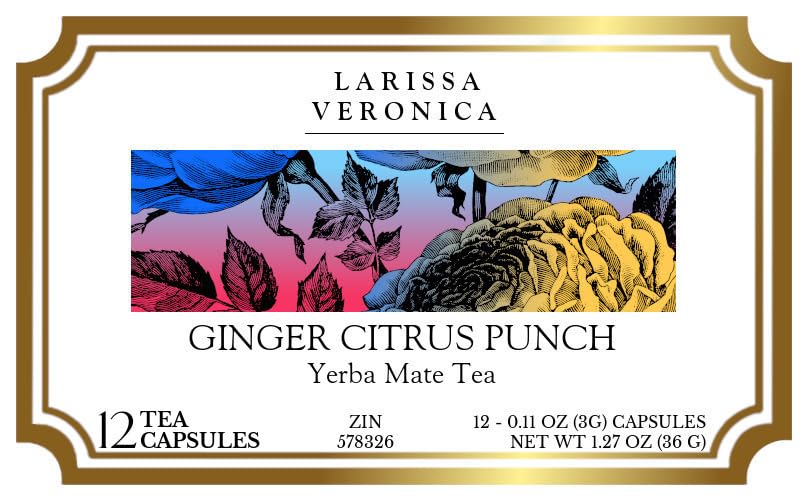 Ginger Citrus Punch Yerba Mate Tea (Single Serve K-Cup Pods) (12 pods, ZIN: 578326) - 2 Pack