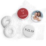 Personalized Wedding Photo Kiss Stickers (108ct) - Crimson (Stickers Only)