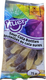 Huer Sour Cola Bottles Gummy Candy, 75g/2.6 oz