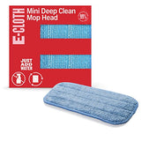 E-Cloth Mini Deep Clean Mop Head, Microfiber Mop Head Replacement for Floor Cleaning, Great for Hardwood, Laminate, Tile and Stone Flooring, Washable