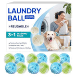 12Pcs Pet Hair Remover for Laundry, Effectively Removes Pet Hair from Bedding and Clothes,Reusable Washing Machine Hair Catcher