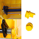 NentMent Commercial Mop Bucket Wringer Mount Bracket End Plugs Left and Right Set Yellow Plastic Stopper Repair Parts for Side Press Wringer Combo
