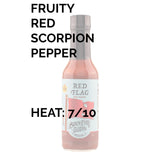 Red Flag By Black Eyed Susan Spice Co., Firey Hot Sauce With Flavors of Trinadad Scorpion Pepper Mash, Hibiscus Powder & Apple Cider Vinegar, Made