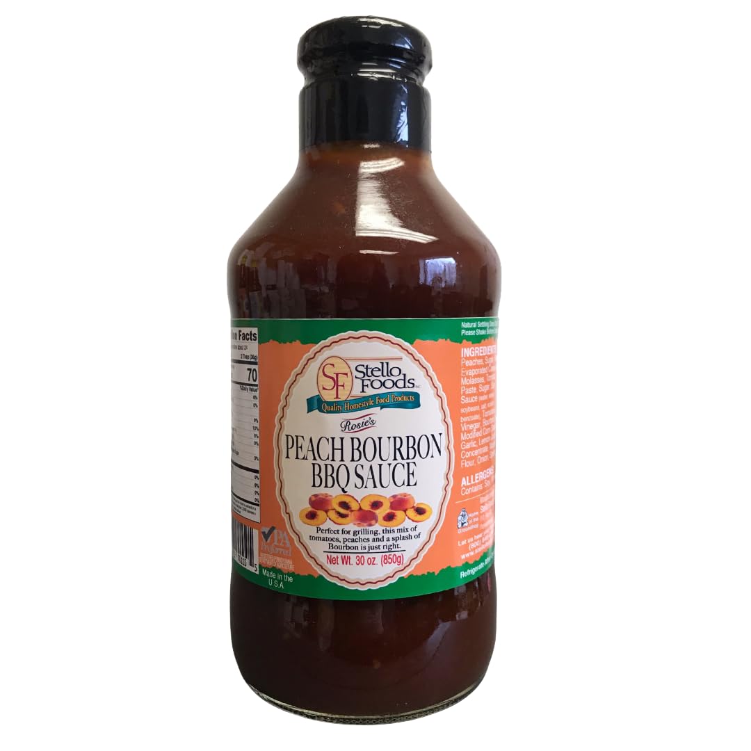 Rosie's Peach Bourbon Barbeque Sauce 30oz