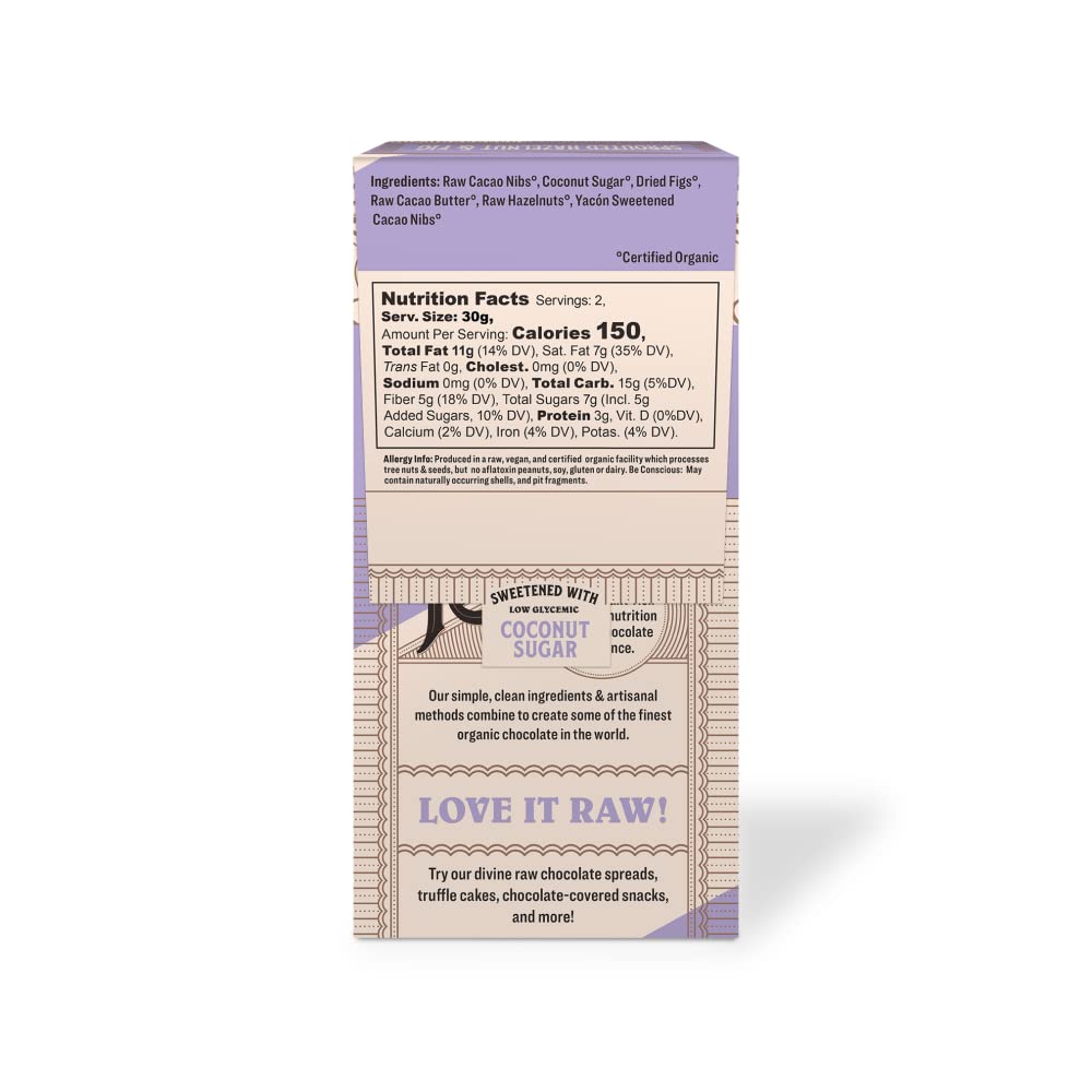 Rawmio Hazelnut & Fig Bark - 2.12 oz. - Raw, Organic, Vegan, Kosher - Pack of 2