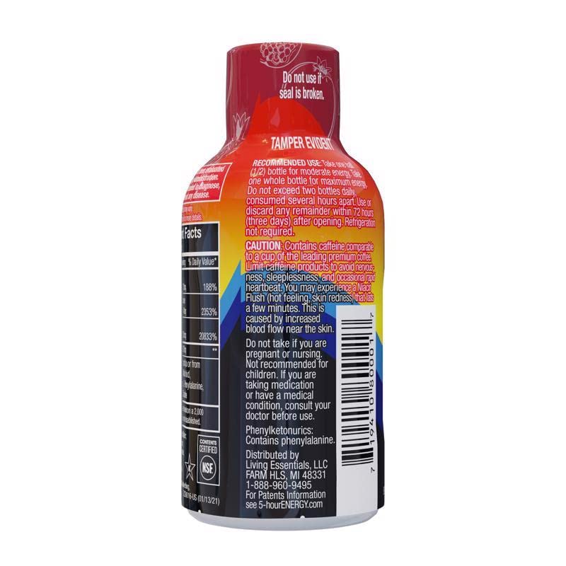 Living Essentials 5 Hour Energy Pomegranate - 2 fl oz Each/Pack of 12