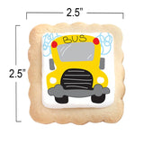 School Cookies Teacher Appreciation Bulk Individually Wrapped Party Favors | Thank You 24 Pack | Back To School Gift Basket | Apple and School Bus |