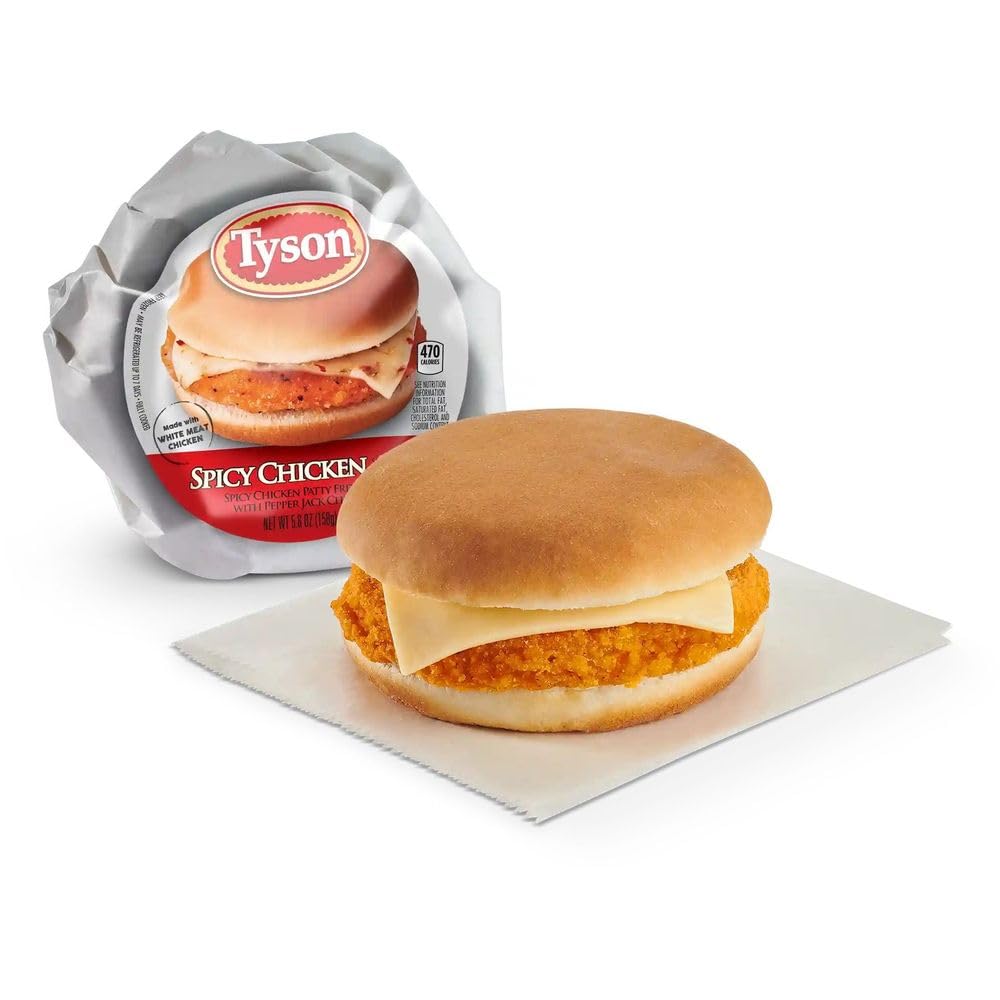 Tyson Spicy Chicken Sandwich, 5.5 Ounce -- 12 per case.