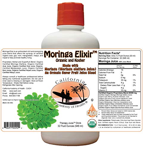 Moringa Elixir a 32 oz Organic Juice Blend from CAOH