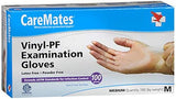 CareMates Vinyl Medical Exam Gloves, Latex Free Rubber, Powder Free, Extra Strong, 4 Mil Thick, Certified for Home Infusion, First Aid, Food Safe