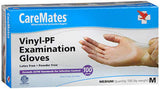 CareMates Vinyl Medical Exam Gloves, Latex Free Rubber, Powder Free, Extra Strong, 4 Mil Thick, Certified for Home Infusion, First Aid, Food Safe