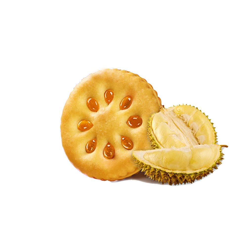 Jiashili Guole Fruit Jam Sandwich Cookies 680g FCL Tea Cakes Casual Dessert Snacks?????????????680g???????????? (Durian flavor/???)