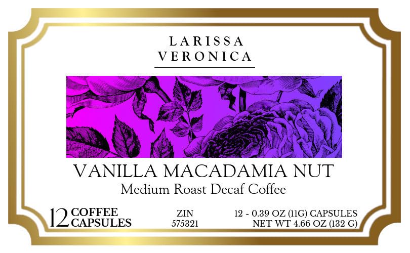 Vanilla Macadamia Nut Medium Roast Decaf Coffee (Single Serve K-Cup Pods) (Gourmet, Naturally Flavored, Whole Coffee Beans) (12 pods, ZIN: 575321) - 3