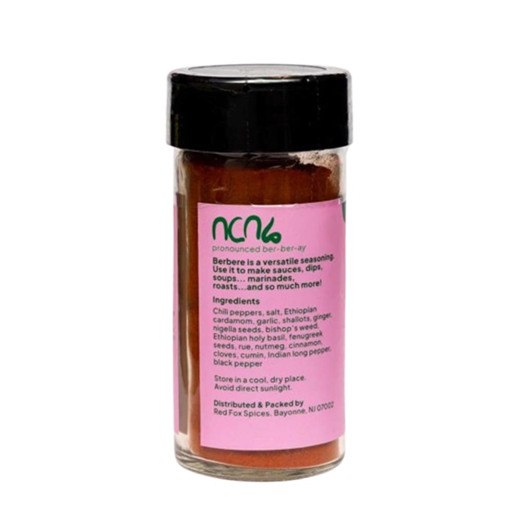 Red Fox Spices Berbere Ethiopian Chili Pepper Blend - Handcrafted Red Pepper Chili Powder with Whole Spices - Spicy Seasoning Pepper Blend, Red Chili