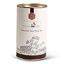 Blossom & Brew Romantic Rose Petal Tea (1.76oz) - Caffeinated Loose Leaf Black Tea with Dried Red Rose Petals - Floral Infusion for Hot or Iced Brew