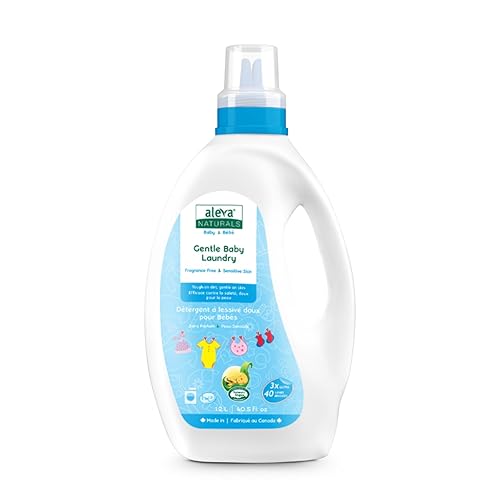 Aleva Naturals Gentle Baby Laundry, Effective Plant based Formula, Laundry Liquid, Fragrance Free, Tough on Stains and Dirt, Sensitive Skin friendly