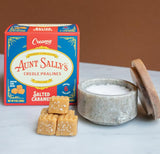 Aunt Sally's Creamy Salted Caramel Pralines - 6 count box- New Orleans Most Famous Praline- Handmade Pecan Candy