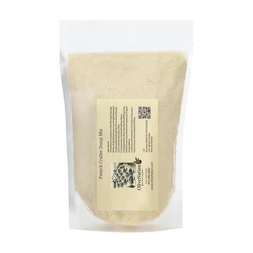 OliveNation French Cruller Donut Mix - Easy Just-Add-Water Powder for Home or Professional French-Style Fried or Baked Light & Airy Bar & Ring Doughnuts, Crullers, Beignets, Filled Pastry (32.00oz)