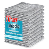 Aidoclip 10PCS Set Non-Scratch Steel Wool Dishcloth - Multi Purpose Wire Dishwashing Rags Kitchen Towels and Dishcloths Sets Durable Cleaning Pads