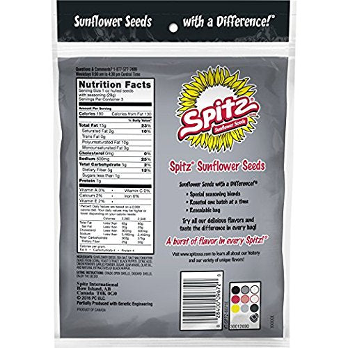 Spitz Cracked Pepper Sunflower Seeds, 6oz (Pack of 9)