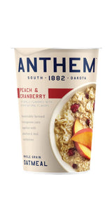 Anthem Peach & Cranberry Instant Oatmeal Cup-Enjoy High-Protein Oatmeal Cups with Rich Chocolate Flavor-Ideal for Busy Mornings, these Convenient Cups