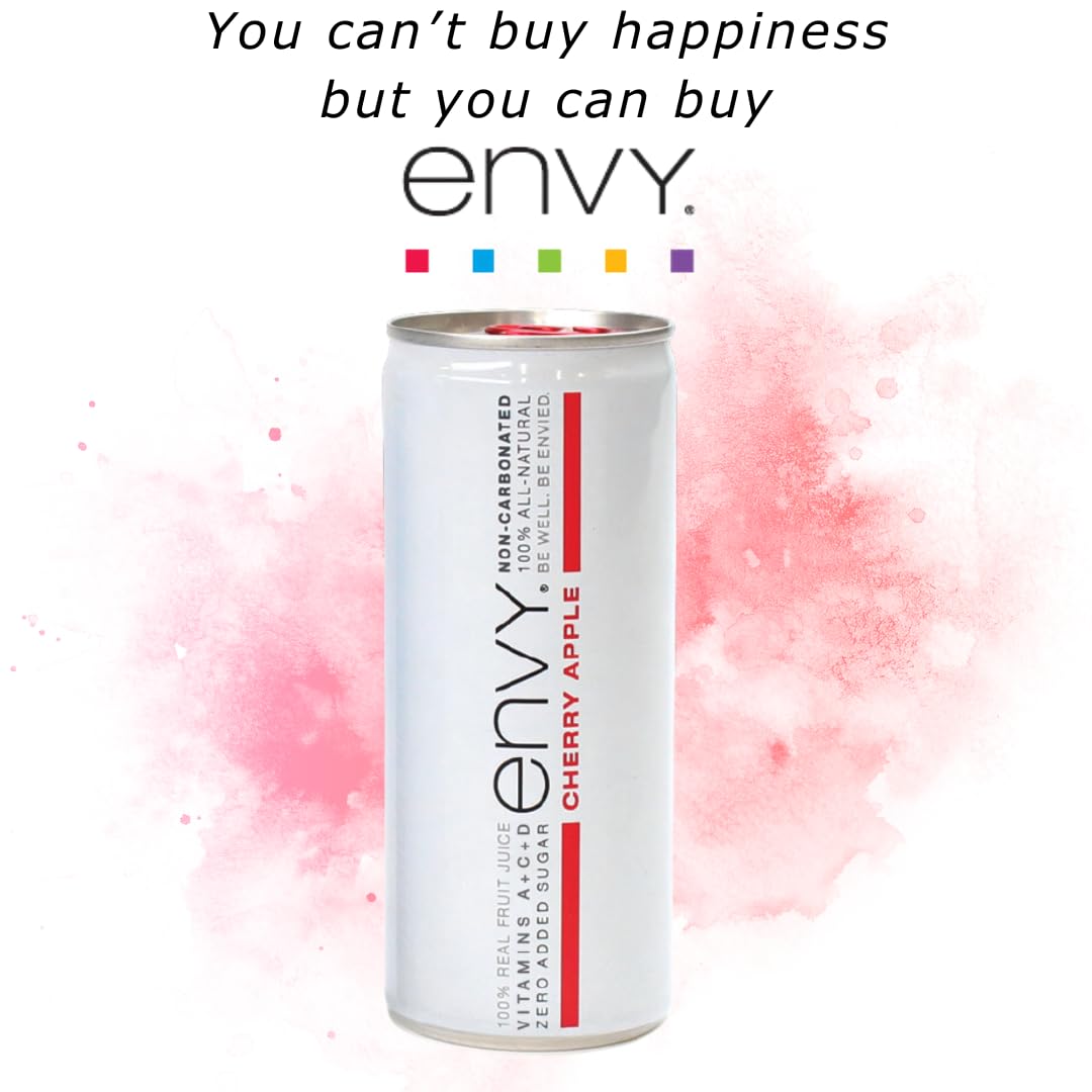 Envy Non-Carbonated 100% Fruit Juice, Cherry Apple 8 oz (Case of 24)