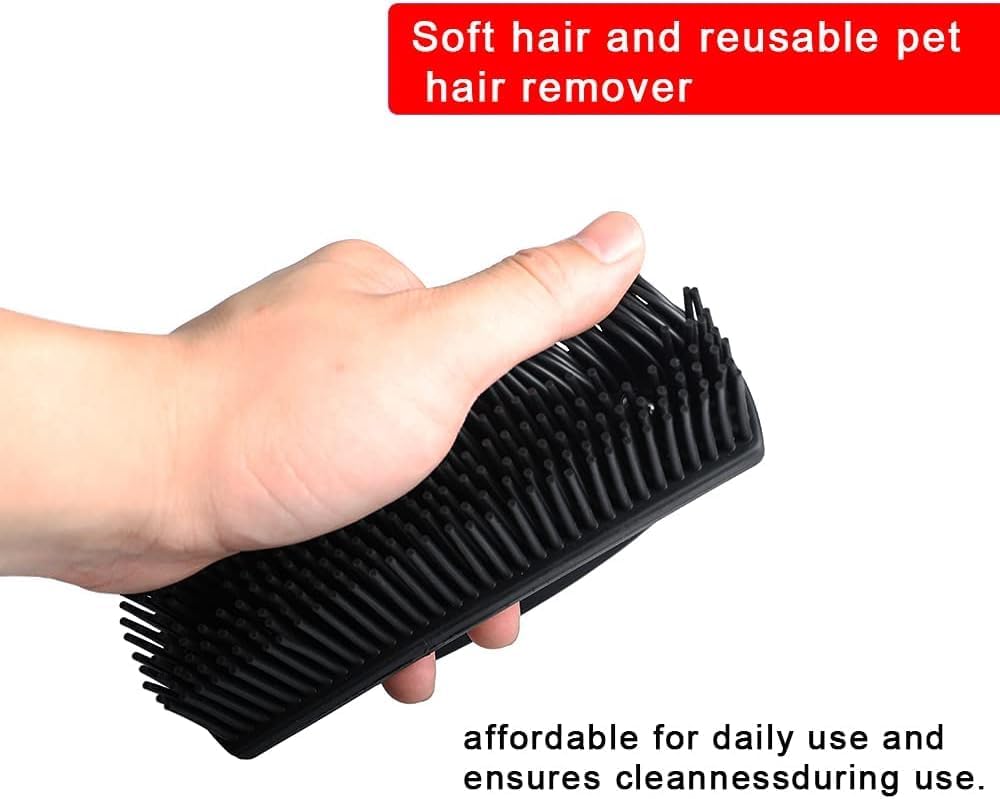 Godiyyer Rubber Pet Cat Dog Hair Removal Brush Lint & Hair Remover Brush,Silicone Lint and Debris Remover for Cleaning, Grooming and Fur Removal