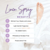 Vanilla Linen Spray, 8 ounces - Eclectic Lady Sheet and Linen Spray - No Artificial Colors, Parabens, or Preservatives - Long-Lasting Scent for Bed