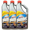 Mister Plumber Professional Formula Drain Opener, 32 Fl Oz "No-Glug" Easy-Pour Bottle, 3-Pack