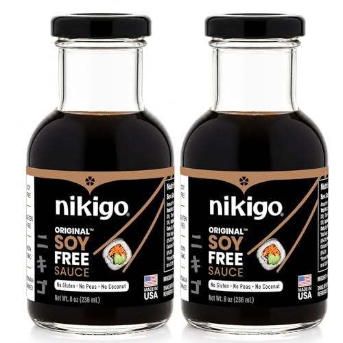 NIKIGO Original Soy Free Sauce - Premium Soy Sauce Replacement, Allergen-Friendly, 3 Simple & Clean Ingredients, Mushrooms, Sea Salt, Water, Authentic