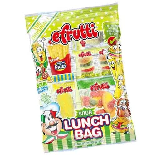 efrutti Gummi Sour Lunch Bag 2.7 oz.- Case of 12