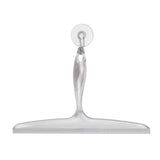 iDesign Plastic Bath Squeegee for Glass with Suction Hook Holder - 12", Clear